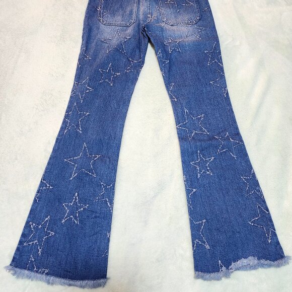 Stella McCartney Blue Washed Denim Star Detail Jeans Size 25 - Picture 9 of 16